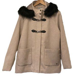 Women Coat/Jacket, w/ hat in Beige